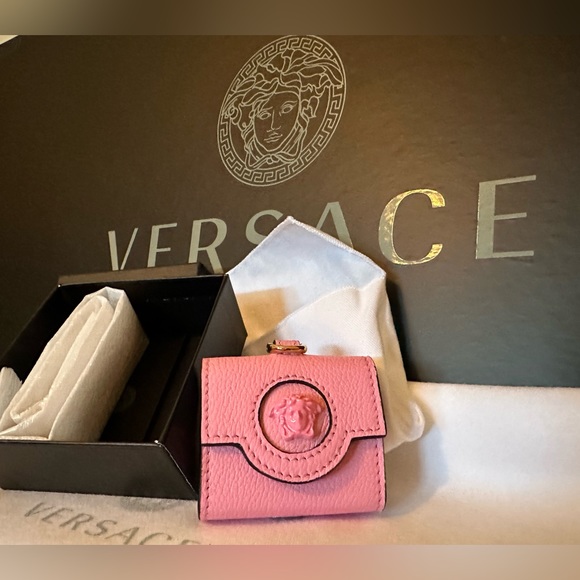 Versace Pink La Medusa Air Pods case NEW (AUTHENTIC) - Picture 2 of 10